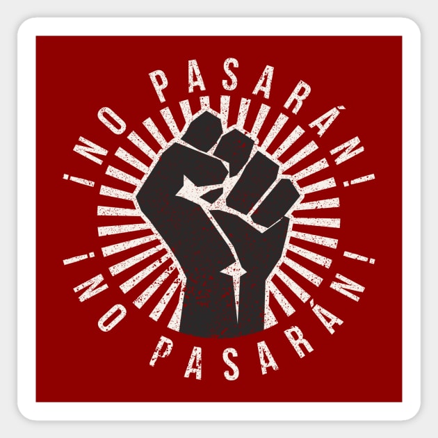 ¡No Pasarán! (vintage/distressed) Sticker by n23tees